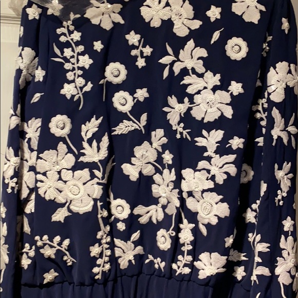 Michael Kors Bomber Jacket Beaded Navy White NWT M - Picture 9 of 14